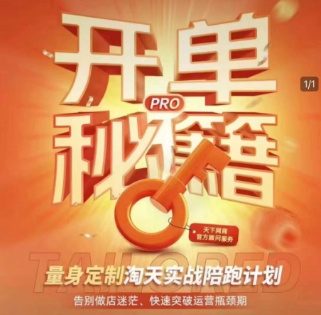 淘宝开单秘籍PRO，量身定制淘天实战陪跑计划，告别做店迷茫、快速突破运营瓶颈期（更新6月）-苏柒资源库