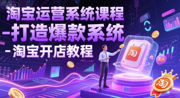 淘宝运营系统课程-打造爆款系统-淘宝开店教程-苏柒资源库