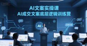AI文案实操课,AI成交文案底层逻辑训练营-苏柒资源库