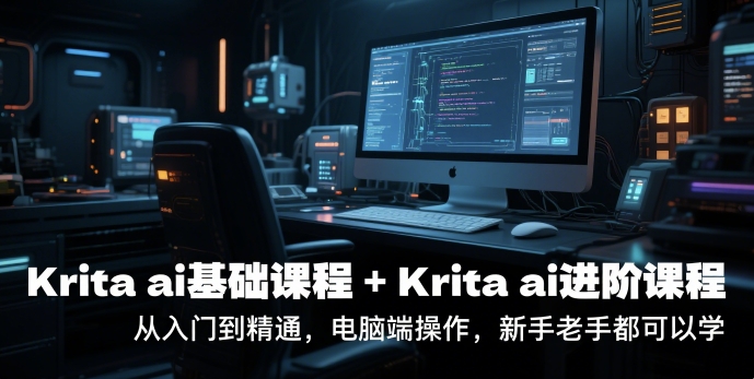 krita ai基础课程+Krita ai进阶课程，从入门到精通，电脑端操作，新手老手都可以学-苏柒资源库