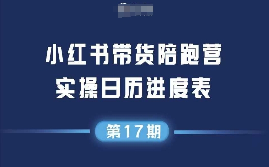 小红书第17期带货陪跑营，不囤货，无不直播，无不投流，通过选品+笔记内容+测品+笔记铺量+矩阵运营打爆款-苏柒资源库