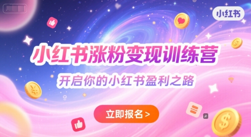 小红书涨粉变现训练营，开启你的小红书盈利之路-苏柒资源库