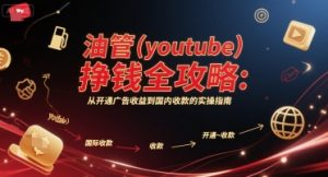 油管(youtube)挣钱全攻略:从开通广告收益到国内收款的实操指南-苏柒资源库