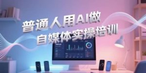 普通人用AI做自媒体实操培训,普通人一个人用ai做自媒体,视频制作、短视频引流、直播带货,轻松入门-苏柒资源库