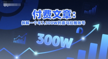 付费文章：拆解一个年入300W的喜马拉雅账号-苏柒资源库