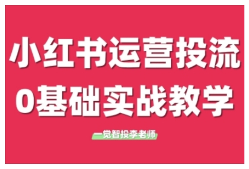 小红书运营投流，小红书广告投放从0到1的实战课，学完即可开始投放（更新）-苏柒资源库