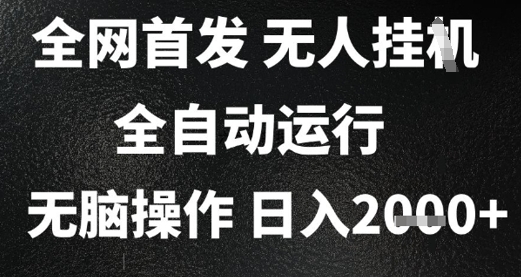 2025首发无人挂G项目，日入2k+，全自动运行，无脑操作，长期稳定 小白可玩【揭秘】-苏柒资源库
