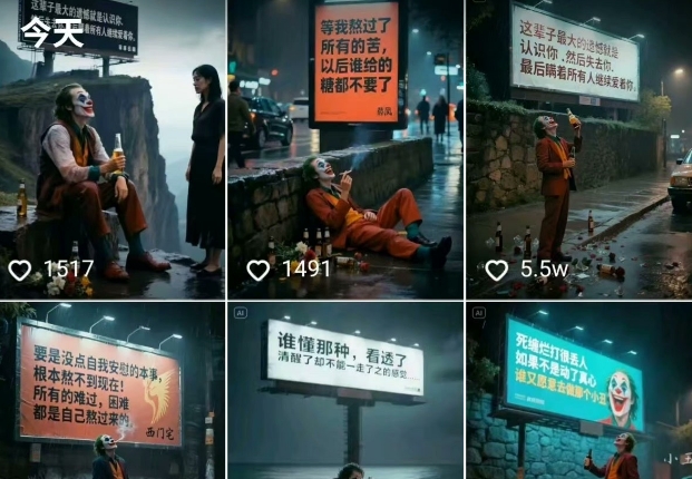 一条视频竟然15W赞！用AI制作小丑自嘲扎心文案视频，当下非常火爆的短视频流量神器-苏柒资源库