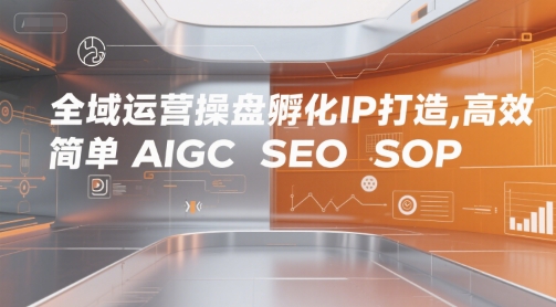 全域运营操盘孵化IP打造，高效 简单 AIGC SEO SOP-苏柒资源库