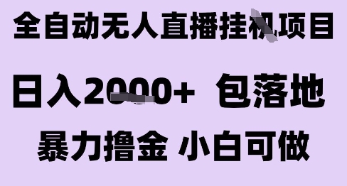 最新全自动抖音无人直播挂G项目，日入2k+ 包落地暴力撸金，小白可做【揭秘】-苏柒资源库