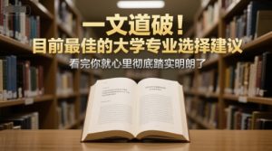 付费文章：一文道破！目前最佳的大学专业选择建议，看完你就心里彻底踏实明朗了-苏柒资源库