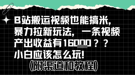 b站掘金计划？搬运视频也能挣拉新的收益，小白应该怎么玩！-苏柒资源库