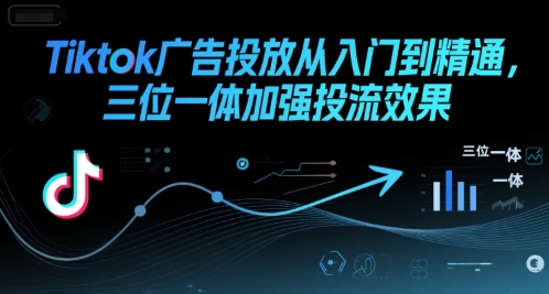 Tiktok广告投放从入门到精通，三位一体加强投流效果-苏柒资源库