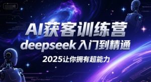 AI获客训练营,deepseek入门到精通,2025让你拥有超能力-苏柒资源库