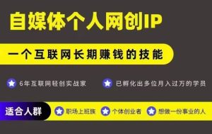 网创类公众号项目，自媒体个人网创IP，强IP强变现，操作一辈子-苏柒资源库