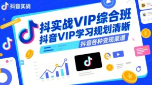 抖音实战VIP综合班，抖音VIP学习规划请晰抖音各种变现渠道-苏柒资源库