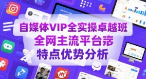 自媒体VIP全实操卓越班，全网主流平台特点优势分析-苏柒资源库