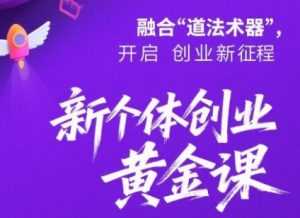 新个体创业黄金课:道法术器四维抢占2025红利-苏柒资源库