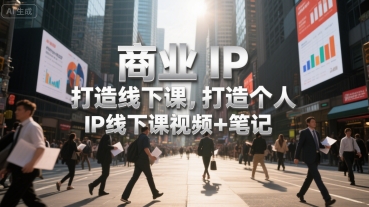 商业IP打造线下课，打造个人 IP线下课视频+笔记-苏柒资源库