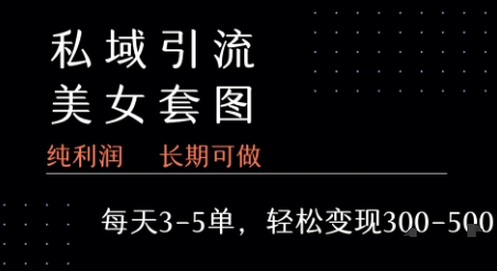 私域卖套图每天3-5单   每单利润99-2张+-苏柒资源库