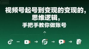 视频号起号到变现的思维逻辑，手把手教你做账号-苏柒资源库