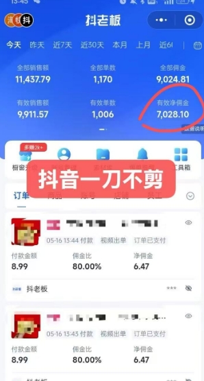 抖音短视频一刀不剪带货，不剪辑，不直播，每天发个视频，等着出单获取带货佣金-苏柒资源库