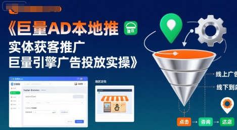 巨量AD本地推实体获客推广，巨量引擎广告投放实操-苏柒资源库