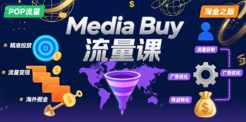 Media Buy之POP流量课，带你开启海外Media Buy淘金之路-苏柒资源库