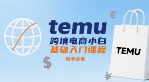 temu跨境电商小白基础入门课程,新手必看-苏柒资源库