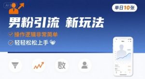 男粉引流新玩法,操作逻辑非常简单,单日10张轻轻松松-苏柒资源库