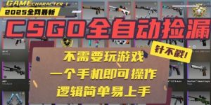 CSGO自动捡漏项目,最新独家玩法,一个手机即可操作,新手小白轻松月入1W+,操作简单易上手【揭秘】-苏柒资源库