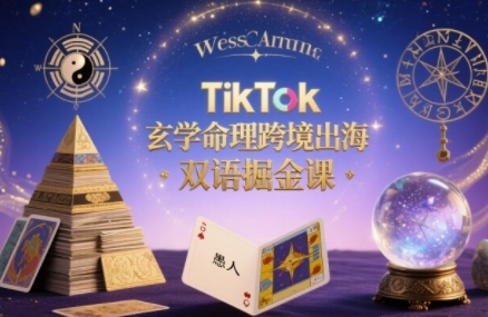 TikTok玄学命理跨境出海双语掘金课，手把手教你用命理知识精准直击海外用户痛点-苏柒资源库