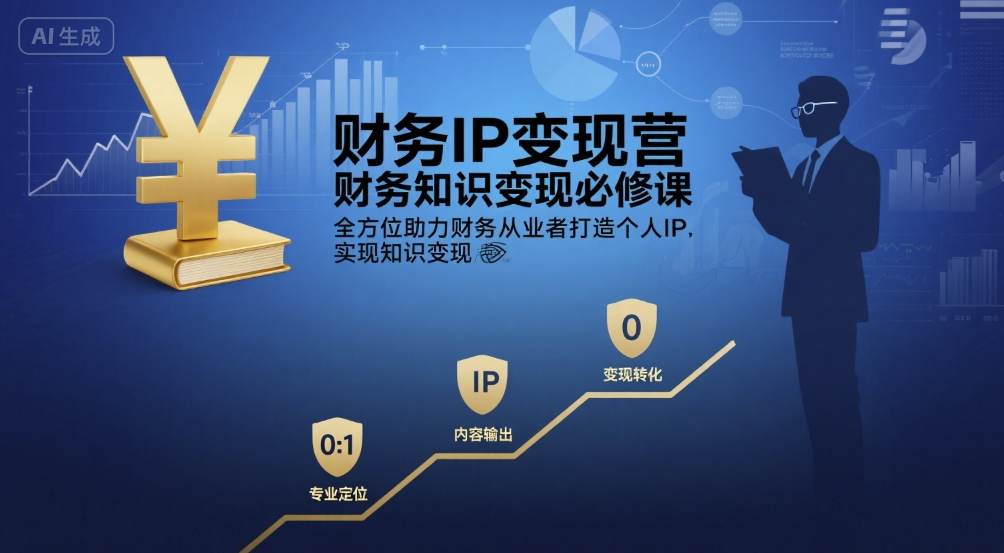 财务IP变现营，财务知识变现必修课，全方位助力财务从业者打造个人IP，实现知识变现-苏柒资源库