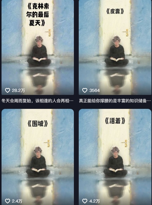 AI制作爆款书单，抖音42粉丝博主书单号制作拆解，单条视频28W赞-苏柒资源库