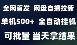 2025最新九月网盘自撸拉新,全自动运行,解放双手,日入5张+,小白可玩,批量操作【揭秘】-苏柒资源库