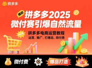 拼多多2025微付赛引爆自然流量,拼多多电商运营教程,运营、推广、打爆品、微付费-苏柒资源库