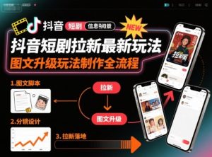 抖音短剧拉新最新玩法之图文升级玩法制作全流程,操作简单,0粉可做-苏柒资源库