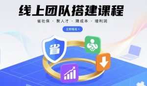 线上团队搭建课程,省社保,聚人才,降成本,增利润,团队管理必看-苏柒资源库