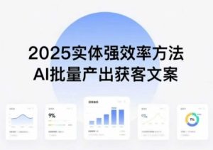 实体强效率方法:AI批量产出获客文案,2025年普通人拥抱AI,实现实体创收-苏柒资源库