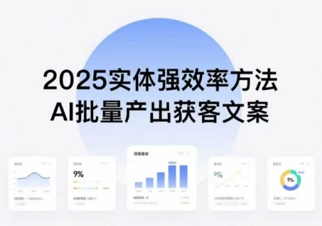 实体强效率方法：AI批量产出获客文案，2025年普通人拥抱AI，实现实体创收-苏柒资源库