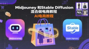 Midjourney和Stable Diffusion混合做电商教程-ai电商教程-苏柒资源库