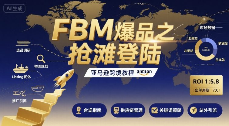 FBM爆品之抢滩登陆-亚马逊跨境教程-苏柒资源库