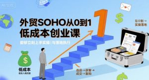 外贸SOHO从0到1低成本创业课,能够立刻上手实操与落地执行-苏柒资源库