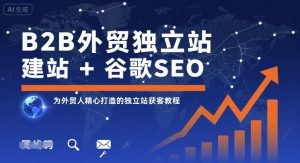 B2B外贸独立站建站+谷歌SEO,为外贸人精心打造的独立站获客教程-苏柒资源库