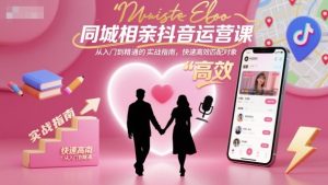 同城相亲抖音运营课,从入门到精通的实战指南,快速高效匹配对象-苏柒资源库