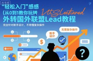 国外联盟賺美刀项目,从0到1教你玩转国外联盟Lead教程,纯新手可操作性100%-苏柒资源库