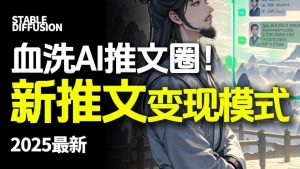 最新AI动态电影漫画小说推文,全流程实操教学,小白也能月入1W+-苏柒资源库