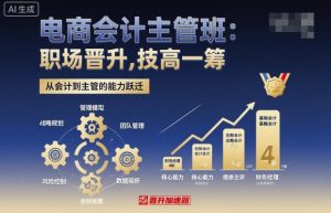 电商会计主管班,职场晋升,技高一筹-苏柒资源库