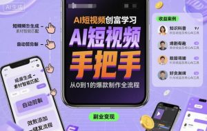 AI短视频创富学习,手把手教会你制作AI短视频-苏柒资源库