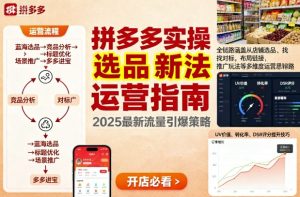 王校长9月12拼多多实操新玩法,全链路涵盖从店铺选品、找对标,布局链接,推广玩法等多维度运营思路-苏柒资源库